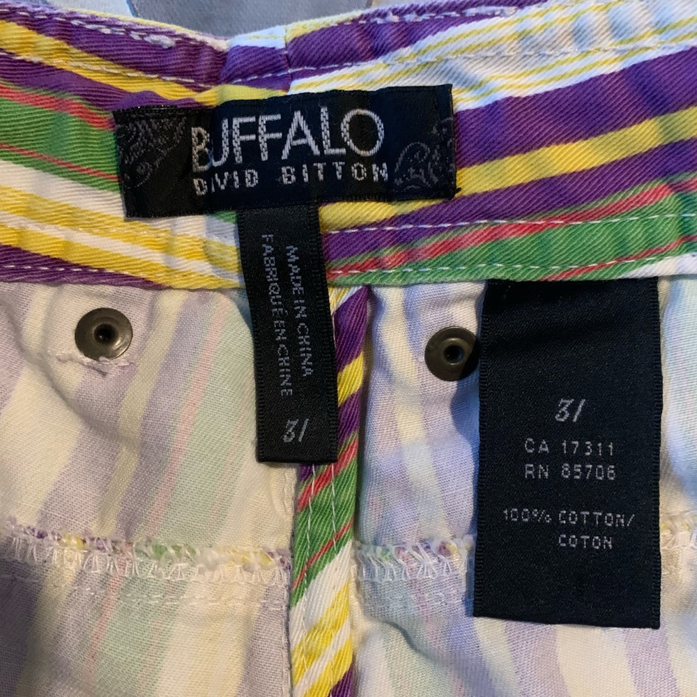Buffalo David Bitton 31 10/12 Large Women's Multicolor Striped Shorts summer - Picture 6 of 9